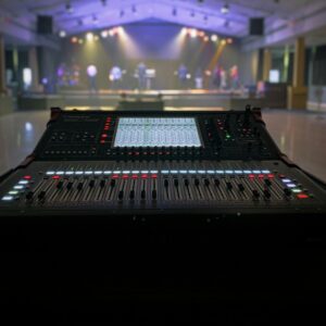 Mixing console representing DR Mastering Suite L2 plugin