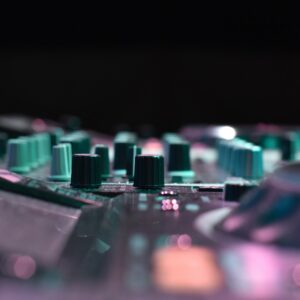Circuit board macro representing DR Nova Dynamic EQ plugin
