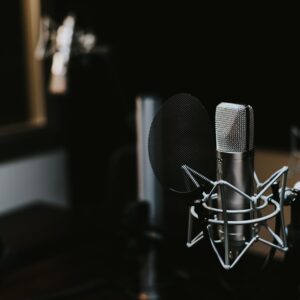 Studio condenser microphone representing DR Vocal Rider Pro plugin